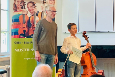 Anton Dietze beim conTakt-junior Wettbewerb, Foto: Familie Dietze