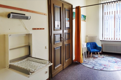 Der Still- und Wickelpunkt im Schulteil der Musikschule Altenburger Land.