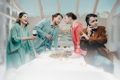 v.l.n.r. Schauspielerin Ines Buchmann, Schauspieler Thorsten Dara, Schauspieler Marie-Luis Kießling und Schauspieler Manuel Struffolino