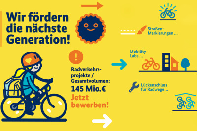 Förderaufruf für mehr Sicherheit im Rad- und Fußverkehr