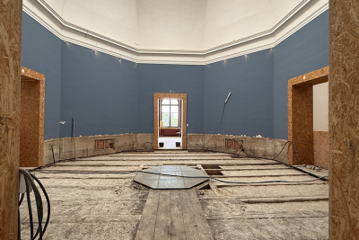 Arbeiten im 2. Obergeschoss des Lindenau-Museums