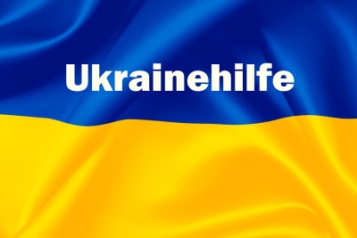 Flagge der Ukraine - Ukrainehilfe