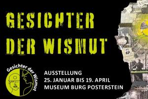 Banner zur Ausstellung "Gesichter der Wismut"